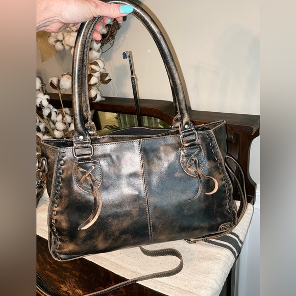 Bed Stu Rockababy Satchel Shoulder Crossbody Black Hand Wash MSRP $295 - Picture 3 of 12